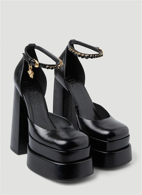 versace shoes high heels|versace platform heel boots.